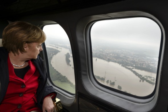 Angela Merkel is megtekintette a vizet