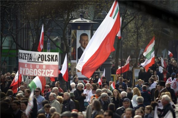 A lengyel küldöttség Budapesten