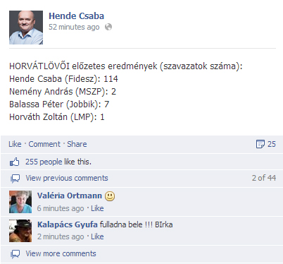 Hende Csaba valahonnan már tud eredményeket