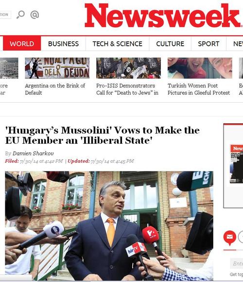 Magyarország Mussolinijének nevezte Orbánt a Newsweek