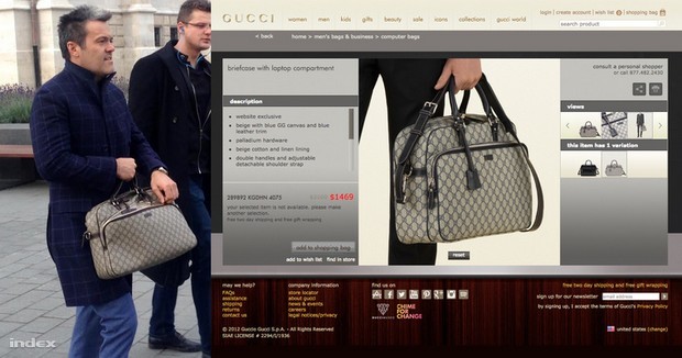 Habony Árpád meglóbálta sokszázezres Gucci-táskáját a szociális megszorítások ellen tüntetők előtt